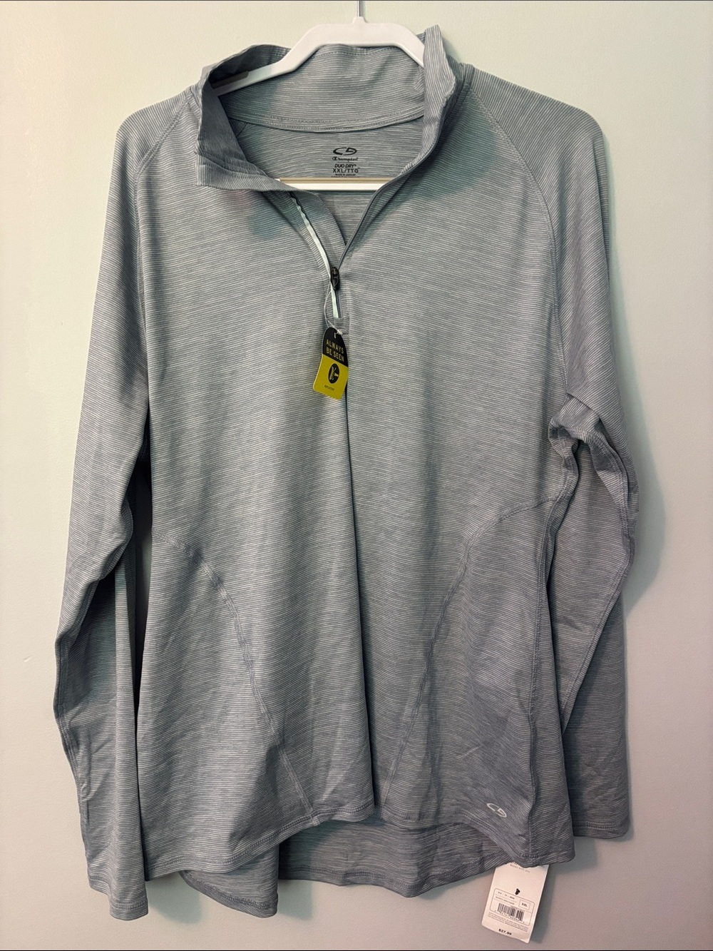C9 by Champion Men's Heather Light Gray Quarter-Zip Performance Pullover